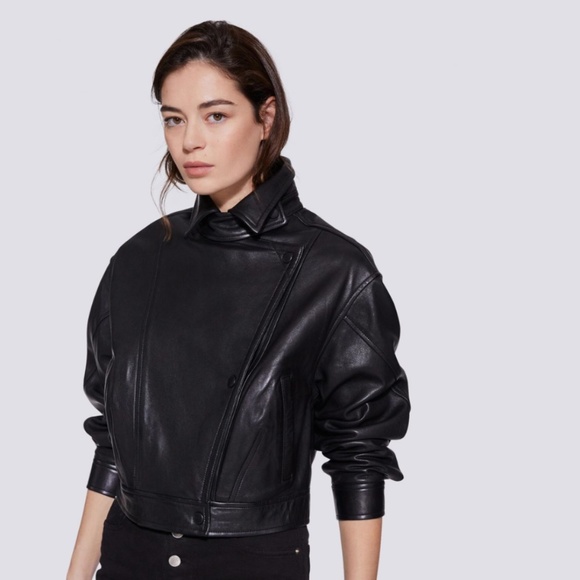 IRO Alkal Cropped Leather Jacket - Picture 1 of 11